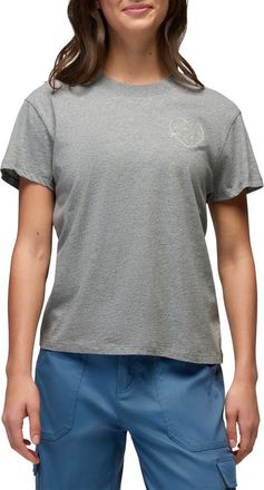 Prana Everyday Open Heart Organic Cotton T-Shirt in Medium Heather Grey at Nordstrom, Size X-Large