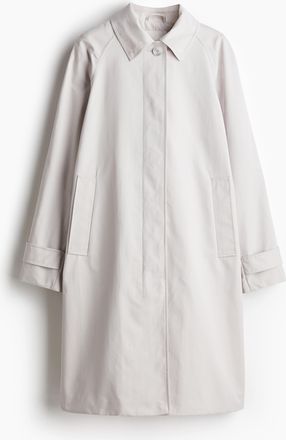 H&M Car Coat aus Twill - Blassgrau