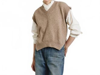 Pomandere Felted Merino Vest In Latte
