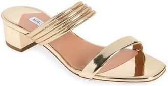 Aquazzura Collier Sandal in Soft Gold at Nordstrom, Size 38.5