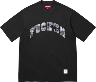 SUPREME SS26 Fuck Em Plaid S/S T-Shirt Black SUP-SS26-194-BLK