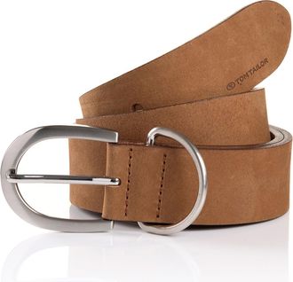 Tom Tailor Lederg&uuml;rtel TOM TAILOR TTTORY, Damen, Gr. 75, braun, B&uuml;ffelleder, unifarben, G&uuml;rtel Lederg&uuml;rtel