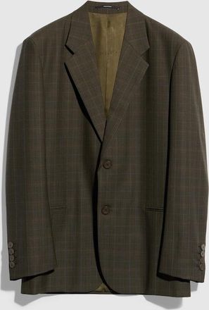 Gucci Prince Of Wales Wool Jacket, Size 48 IT, Black