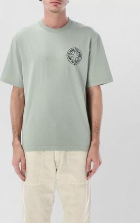 Stone Island logo crew neck short sleeve t shirt