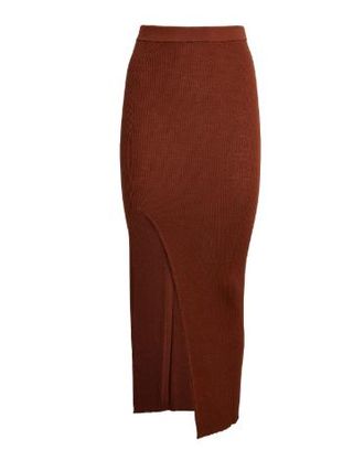 Rick Owens Rick Owen Ziggy Ribbed Wool-Blend Midi Skirt Size S