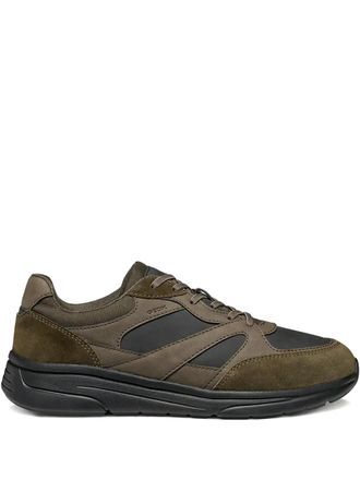 Geox logo-detail lace-up sneakers - Brown