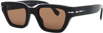Fendi Ladies Brown Rectangular Sunglasses FE40191I01E