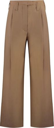 Philosophy di Lorenzo Serafini Wijde broek - Dames - Wijde Broeken - Beige - M - Katoen - Broeken