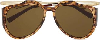 Saint Laurent Amelia Pilot-frame Sunglasses