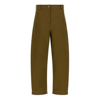 Max Mara Dames, Broeken, Groen, Maat: XS Katoen