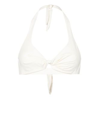 MC2 Saint Barth Top bikini Tristan con scollo allamericana - Toni neutri