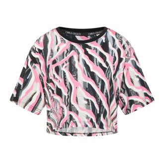 Carlo Colucci Cropped T-Shirt - female - Carlo Colucci - T-Shirts - Multicolor - L - Tops