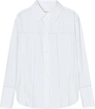 Closed Poplin Blouse - Dames - Overhemden - Wit - L - Katoen - Overhemden