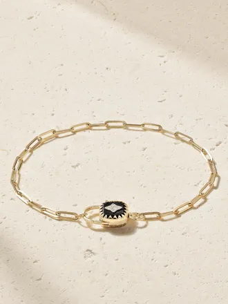 Pascale Monvoisin Bracciale In Oro 9 Carati E Resina Con Diamanti Ginger