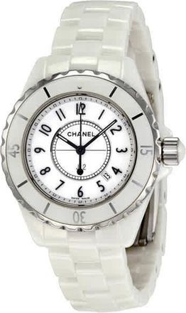 Chanel J12 Quartz White Dial Ladies Watch H0968