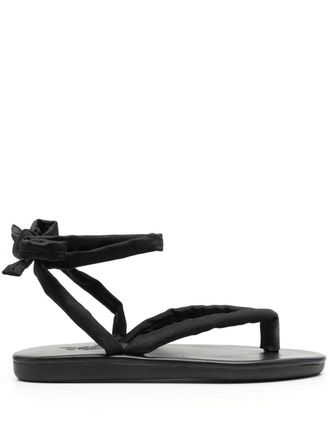 Ancient Greek Sandals puffy lace-up sandals - Black