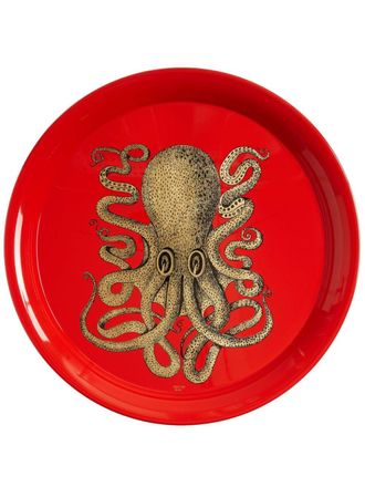 Fornasetti Vassoio Polipo dipinto a mano (60cm) - Rosso