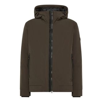 Peuterey Winter Jackets, male, Brown, Size: M Brown Quilted Hooded Jacket