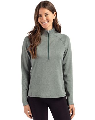 Cutter & Buck Peshastin Fleece Recycled Womens Half Zip Pullover