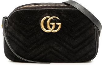 Gucci Pre-owned Gucci Small GG Marmont Matelasse Velvet Crossbody Ladies 5PAEQV9EPZLER16M