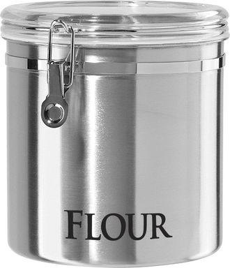 Oggi Stainless Steel Jumbo Flour Clamp Canister