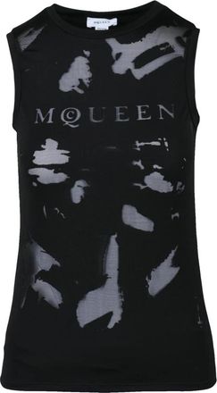 Alexander McQueen Top van Lycra - Dames - Tops zonder mouwen - Zwart - S - Tops