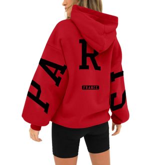 Generic Ladies Jumpers Sale Clearance HUIFUAO Paris Hoodies for women Oversized Sweatshirt for Women Black Plus Size Womens Hoodies Pullover With Pocket (Z03-