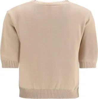 Weekend by Max Mara Womens Cotton Knit Sweater With Embroidery Cotton; Polyester T-Shirts And Polos