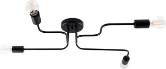 Sollux Lighting Lámpara de techo negro acero alt. 16