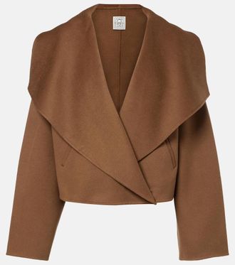 Toteme Signature cropped wool doubl&eacute; jacket