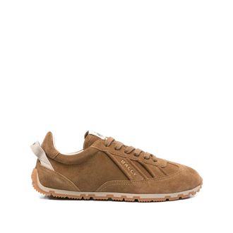 Bally Sneakers, female, Brown, Size: 6 US Brown Lace-Up Sneakers with Pull-Tab