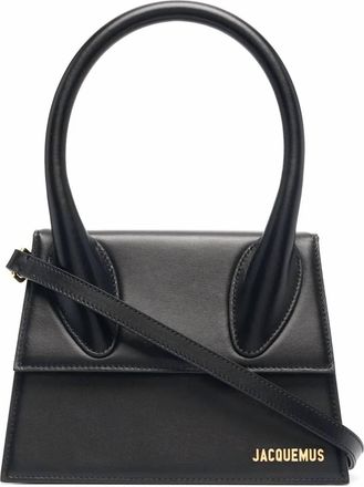 Jacquemus Womens Le Chiquito Moyen Top Handle Leather Bag In Black