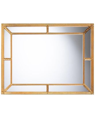 Baxton Studio Iskra Rectangular Mirror With Antique Goldleaf Frame