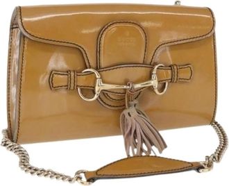 Gucci Pre-owned Cross Body Bags, female, Brown, Size: ONE SIZE Pre-owned Coated Canvas Cross Body Bag