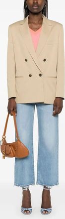 Etro Etro Womens Notched Lapels Blazer - Nude Cotton - Size EU 44 (Womens)