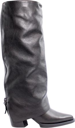 Elvio Zanon Ec 1804X Heeled Boot - Dames - Cowboylaarzen - Zwart - 36 EU - Leer - Schoenen