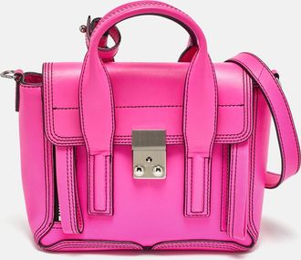 3.1 Phillip Lim Pashli Mini Neon Pink Leather Satchel