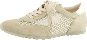 Paul Green Dario Mesh Cutout Sneaker in Biscuit Cream Mesh Combo at Nordstrom, Size 8.5