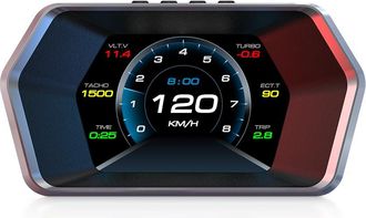 OEM Pantalla De Visualizaci&oacute;n Frontal P17 Para Coche, Pantalla Gps Obd2, Veloc&iacute;metro Digital Mph/kmh, Con Rpm, Temperatura Del Agua, Voltios, Presi&oacute;n Del 