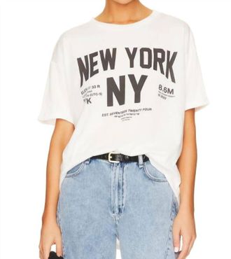 The Laundry Room Welcome To New York Oversized Tee In White