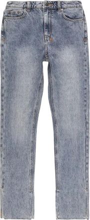 Ksubi Blauwe Straight Jeans met Splitzoom - Dames - Slim Fit Jeans - Blauw - W29 - Katoen - Jeans