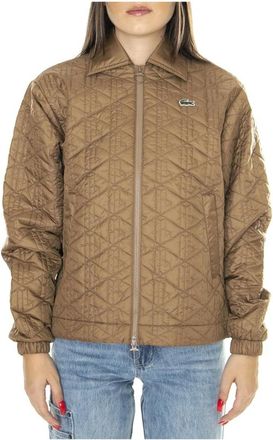 Lacoste Jassen - Dames - Winterjassen - Bruin - 2XS - Polyester - Jassen