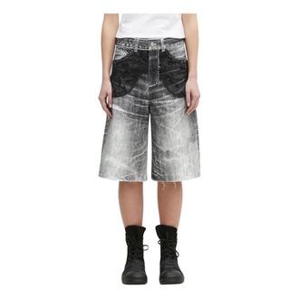 Andersson Bell Lace Paneled Denim Shorts - Dames - Korte broeken - Zwart - Maat: W25 Denim
