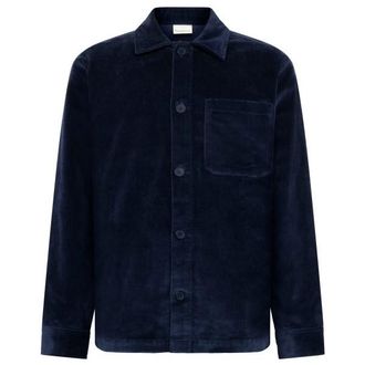 Knowledge Cotton Apparel Stretched 8-Wales Corduroy Hemd f&uuml;r Herren | blau