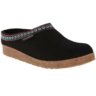 Haflinger Mens Gz15 Wool Clog In Black