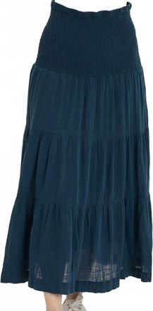 Xcvi Paigene Tiered Skirt In Abyss Pigment
