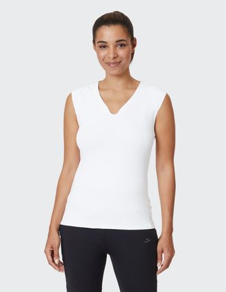 Venice Beach T-Shirt VENICE BEACH T-SHIRT ELEAM, Damen, Gr. XXL (46), wei&szlig;, Obermaterial: 91% Polyamid, 9% Elasthan, Rundhals, Shirts T-Shirt, sportlicher Stil, le