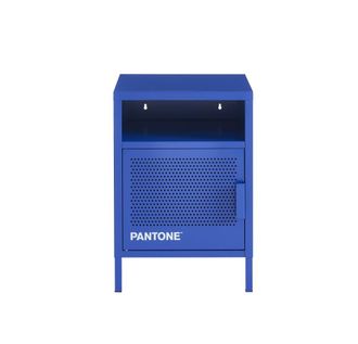Pantone Mesita de noche de metal azul el&eacute;ctrico