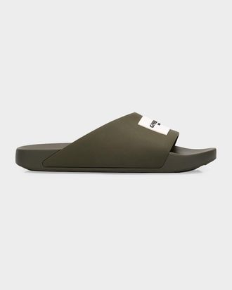 Givenchy Men & apos;s Label Slide Flat Rubber Sandals