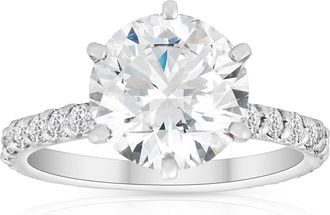 Pompeii3 3 3/4Ct Lab Grown Diamond Engagement Ring 14k White Gold